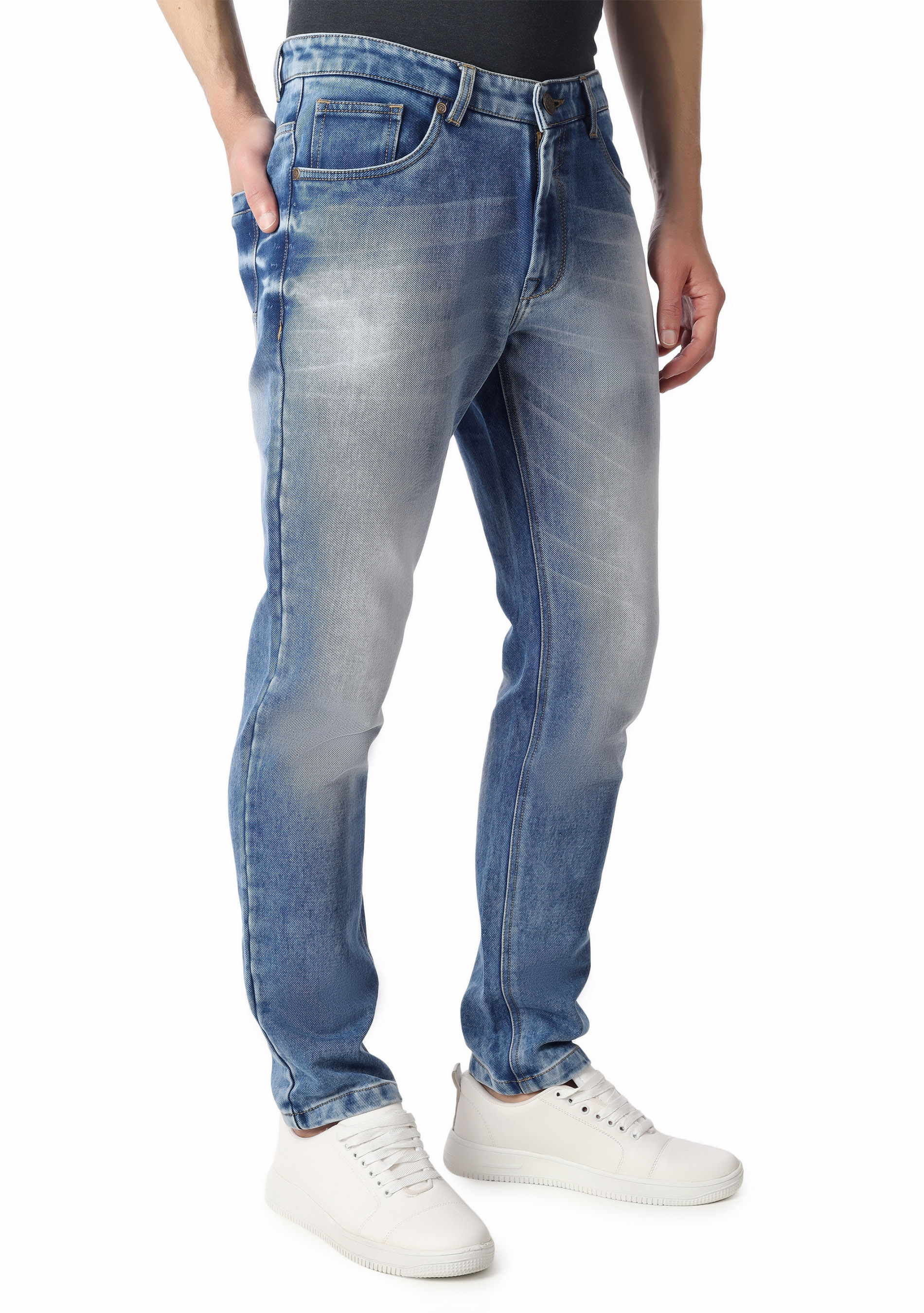 Men's Blue Regular Fit Cotton Jeans - Buy Online in India @ Mehar