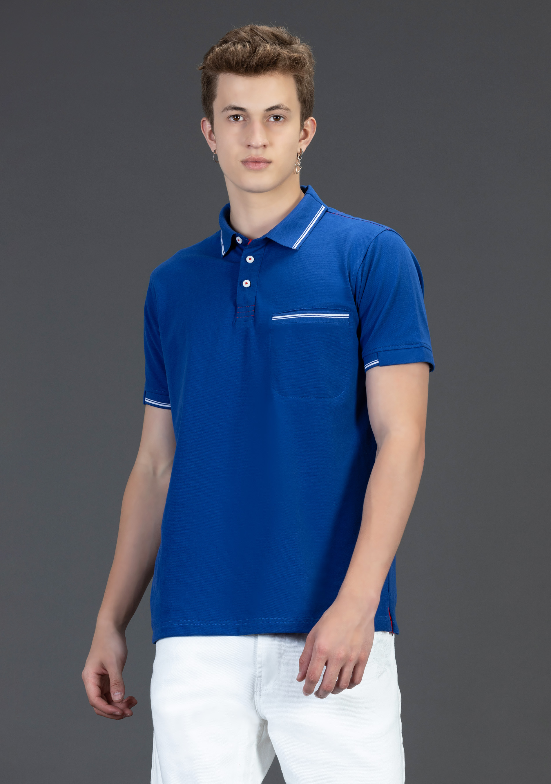 Blue Regular Fit Rhysley Men's Fashion Polo T-Shirt - Buy Online in ...
