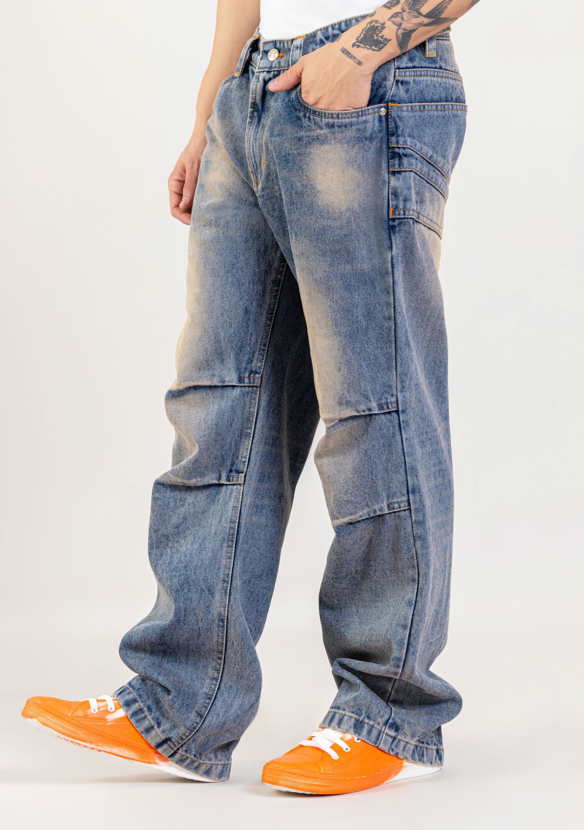 Blue Wide Leg Men's Fashion Jeans - Buy Online in India @ Mehar