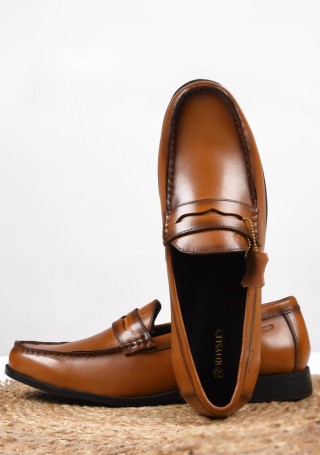 Brown Dual-Tone Slip-On Men's Formal Leather Shoes