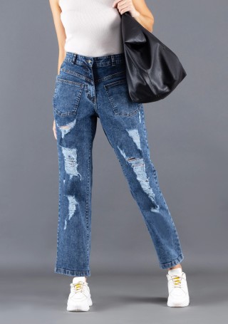 Blue Straight fit Rhysley Women's Fashion Jeans
