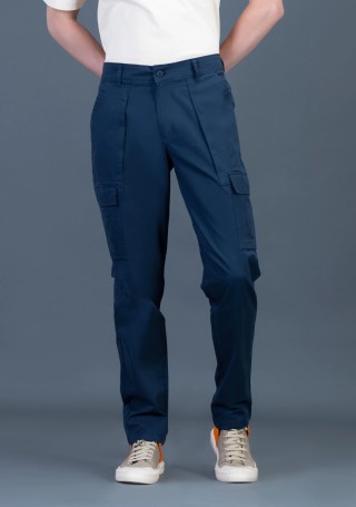 Navy Regular Fit Rhysley Men’s Casual Trousers