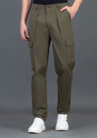 Olive Regular Fit Rhysley Men’s Casual Trousers