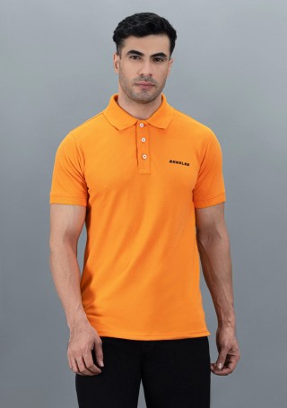 Orange Regular Fit Rhysley Men's Polo T-Shirt
