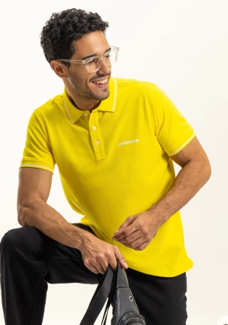 Yellow Regular Fit Rhysley Men's Polo T-Shirt