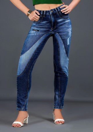 Blue Slim Fit Rhysley Women's Fashion Jeans
