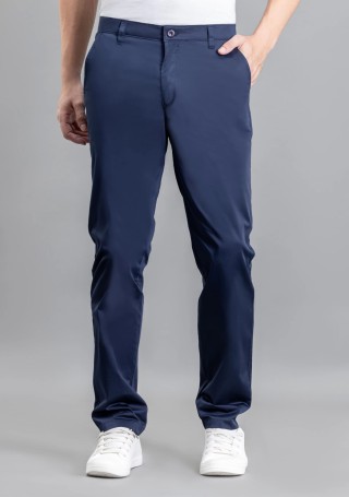 Blue Regular Fit Men’s Casual Trousers